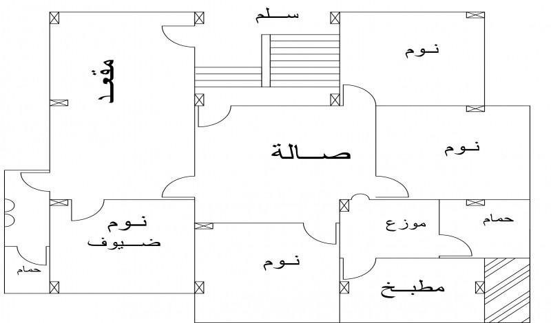 تصميم منزل 150 متر واجهة واحدة - مساحة 150 متر تبني عليها اجمل منزل 3357 9