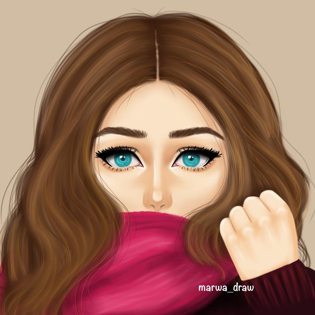 بنات مرسومه باحترافيه , صور بنات مرسوم