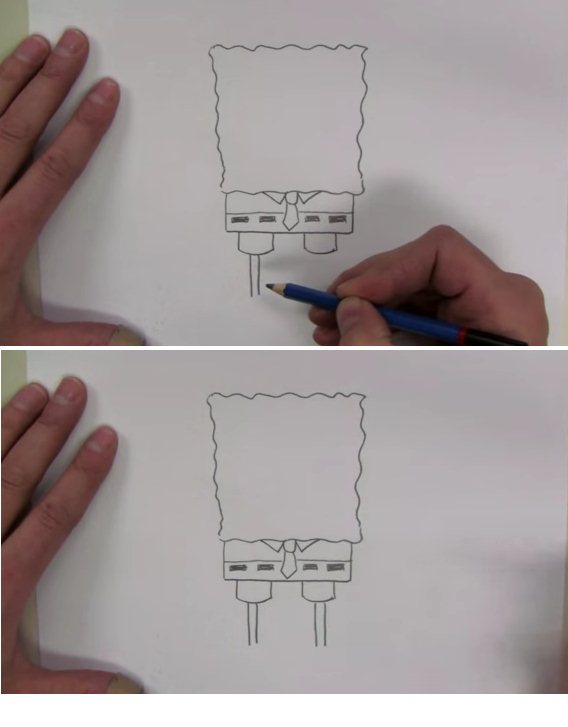 رسمة سبونج بوب - اتعلم رسم سبونج بوب بطريقة سهلة جدا 3054 3