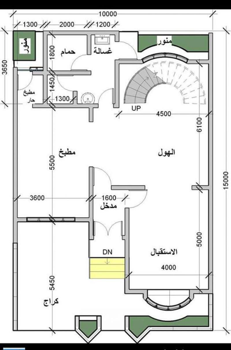 تصميم منزل 150 متر واجهة واحدة - مساحة 150 متر تبني عليها اجمل منزل 3357 2